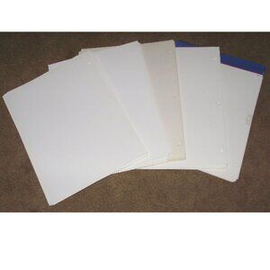 25 glossy dividers Essay-covers Scrapbook-pages Extra-thick 3-hole White pages
